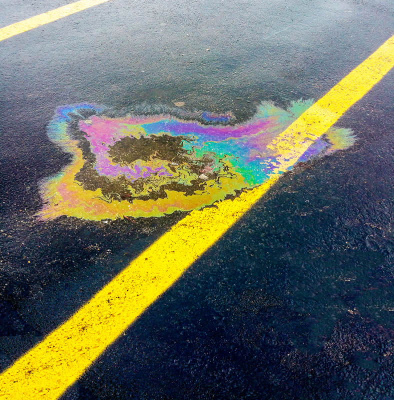 street deisel oil spill