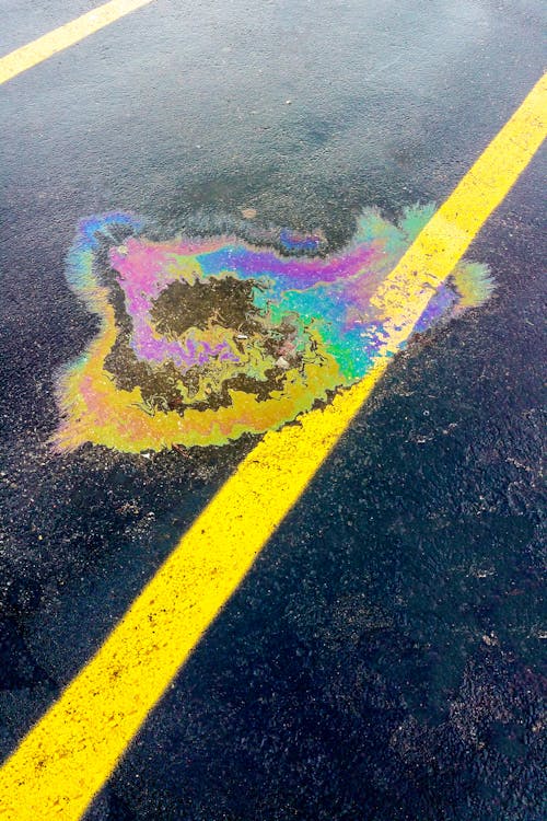 roadside oil spill